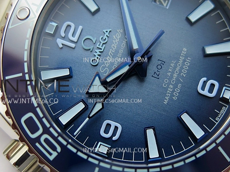 Planet Ocean 39.5mm Blue Ceramic Bezel SS V4 VSF 1:1 Best Edition Summer Blue Dial On SS Bracelet Super Clone Asian 8800
